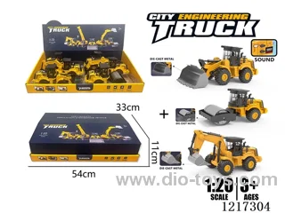 Inertia-Alloy Excavator + Roller + Bulldozer Set (Included Battery)