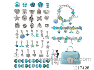 Pandora DIY Blue Set + Blue Tote Bag