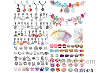 Pandora DIY Bracelet 130pcs + 5 yarn bags (1.5cm box height)