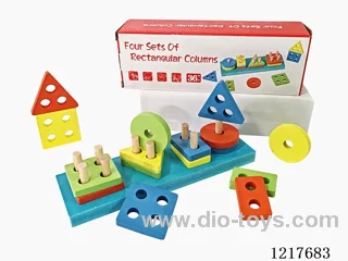Wooden Rectangular Set of Columns