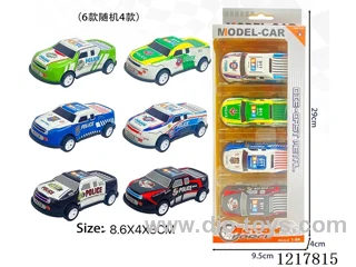4PCS Pull Back Tin Car