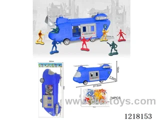 Stowage Police Scenario Inertia Transport Aircraft +24PCS Soldier