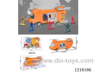Stowage Rescue Scenario Inertia Transport Plane +24PCS Soldier