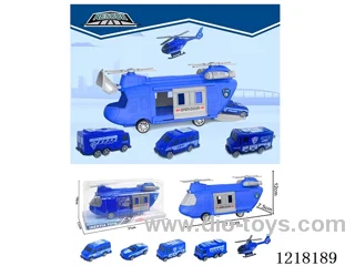 Stowage Police Scenario Inertia Transporter +5Helicopter Cars