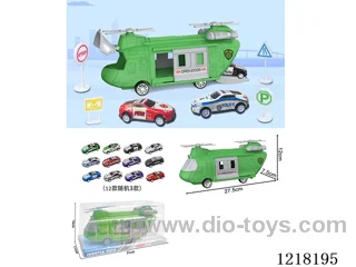 Organize military scene inertia transportation airplane +3 tin car road signs