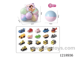 12PCS Pull back toy twisted egg