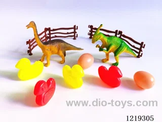 Dinosaur*2, Ducks 4, Eggs*2, Enclosure 4 Pieces