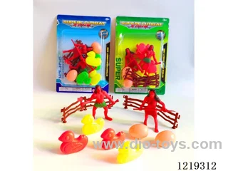 Caveman*2, Ducks 4, Eggs*2, Fence 4 pieces