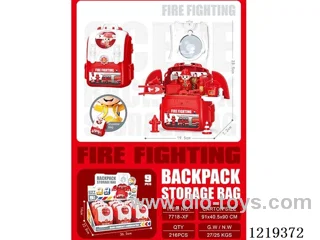 Firefighting Scene Playing House Backpack (accessories 12PCS)