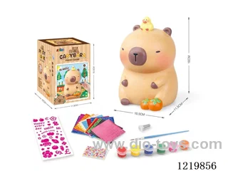 DIY Capibala painted piggy bank