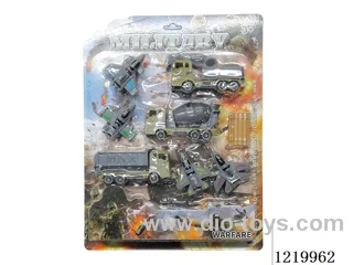 Pull Back Military Vehicle + Fighter Jet Set