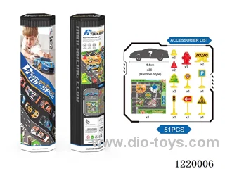 Pull Back Tin Racing Scene Set（51PCS）