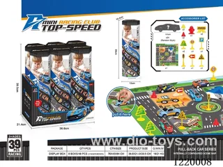 Pull Back Tin Racing Scene Set（39PCS）