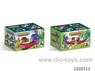 Devouring Ejector Track Dinosaur W L/M + 6 Random Finger Biting Dinosaur Pull Back Cars