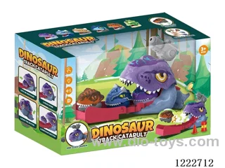 Devouring Ejector Track Dinosaur W L/M + 3 Random Finger Biting Dinosaur Pull Back Cars