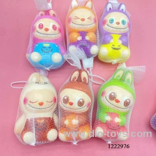 DHF Wholesale Kawaii Anime Labubu Mini Squishy Toys  in net bag