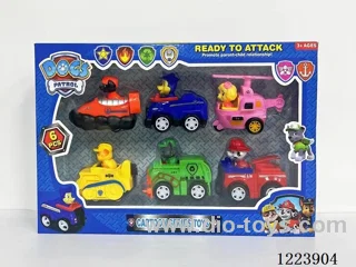 6PCS Dog Pull Back Cars