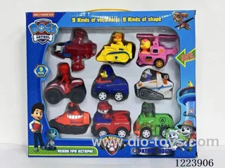 9PCS Dog Pull Back Cars