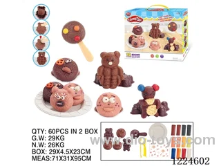 Colorful clay toys
