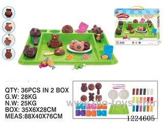 Colorful clay toys