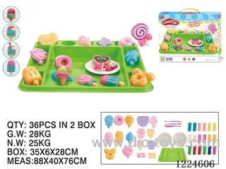 Colorful clay toys