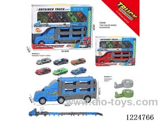 Ejecting Free Wheel Storage Car +4 Free Wheel Alloy Cars