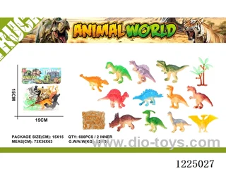 12PCS Dinosaur + 1 Fossil/1 Tree