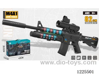 M4A1 B/O Gun W L/M + 16 times mirror+ Upgrade w/ Silencer 82CM