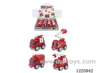 Alloy Inertia Fire Truck(12PCS)