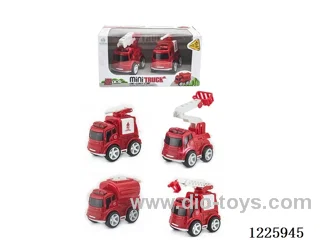 Alloy Inertia Fire Truck(2PCS)