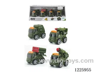 Alloy Inertia Military Vehicle(4PCS)