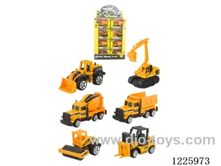 Alloy Freewheel Engineering Vehicle (24PCS,6 mixed)