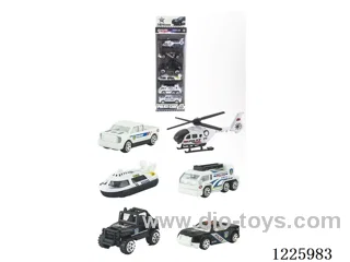Alloy Scooter Police Vehicle + Airplane (6PCS)