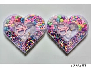 DIY Jewelry Set (4mm Rice Beads + 6/8mm Round Beads + Colored Beads + Scissors Wire (9 compartments))