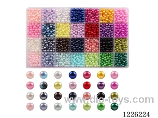 DIY Jewelry Set (6mm Pearls + Thread (28 compartments))