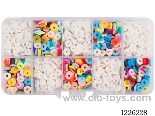DIY Jewelry Set (Soft ceramic piece beads + thread (10 compartments))