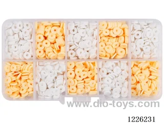 DIY Jewelry Set (Soft ceramic piece beads + thread (10 compartments))