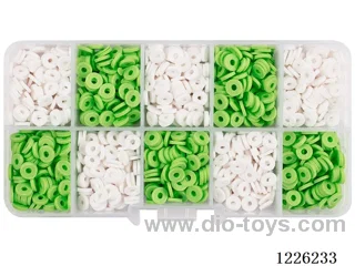 DIY Jewelry Set (Soft ceramic piece beads + thread (10 compartments))