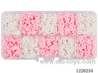 DIY Jewelry Set (Soft ceramic piece beads + thread (10 compartments))