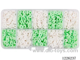 DIY Jewelry Set (Soft ceramic piece beads + thread (10 compartments))