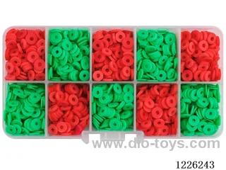 DIY Jewelry Set (Soft ceramic piece beads + thread (10 compartments))