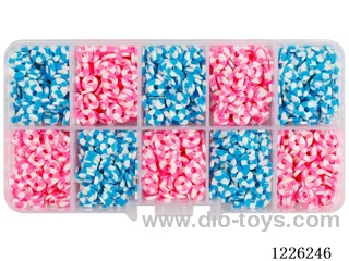 DIY Jewelry Set (Soft ceramic piece beads + thread (10 compartments))