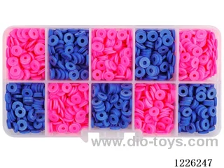 DIY Jewelry Set (Soft ceramic piece beads + thread (10 compartments))