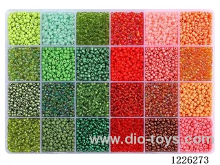 DIY Jewelry Set (3mm Rice Beads + Thread (24 compartments))