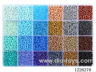DIY Jewelry Set (3mm Rice Beads + Thread (24 compartments))