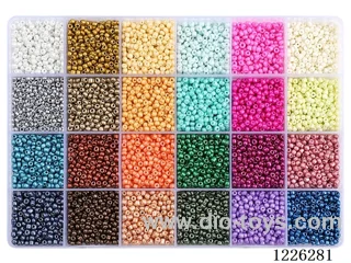 DIY Jewelry Set (3mm Rice Beads + Thread (24 compartments))