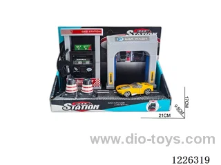 Gas Station Car Wash Scene Set