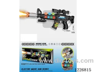 B/O gun with light/spray/gunshot/action