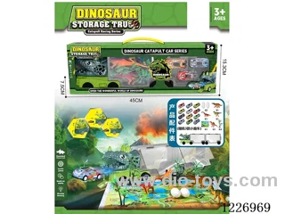 Press Eject Dinosaur Car Set