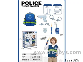 police set + walkie-talkie with music (not included 2*AAA)